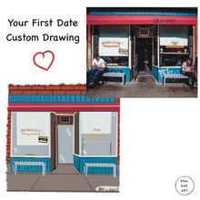 Load image into Gallery viewer, Your First Date Custom Digital Drawing