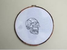 Load image into Gallery viewer, Scull No Cross Bones - Embroidery Wall Art