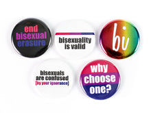Load image into Gallery viewer, Bisexual Pride: Pinback Buttons or Strong Ceramic Magnets