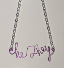 Load image into Gallery viewer, He/They Talisman Necklace - Purple