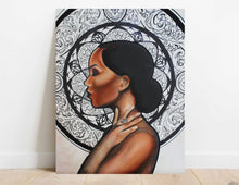 Load image into Gallery viewer, Unique wood art; Strong female art; Feminist art; Empowered women - "LOTUS"