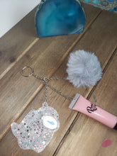 Load image into Gallery viewer, Among Us Resin pom pom Keychain and Lip Gloss