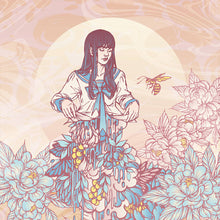 Load image into Gallery viewer, BEES & WILDFLOWERS TOTE BAG (DOUBLE-SIDED)