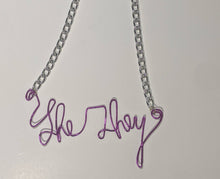 Load image into Gallery viewer, She/They Talisman Necklace - Purple