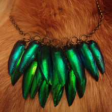 Load image into Gallery viewer, Beetle Elytra Bib Necklace - *REAL WINGS*
