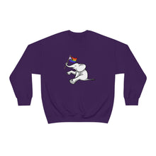 Load image into Gallery viewer, White Elephant Holiday Pride Flag Crewneck Sweatshirt