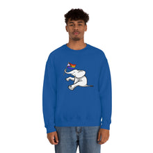 Load image into Gallery viewer, White Elephant Holiday Pride Flag Crewneck Sweatshirt
