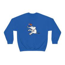 Load image into Gallery viewer, White Elephant Holiday Pride Flag Crewneck Sweatshirt