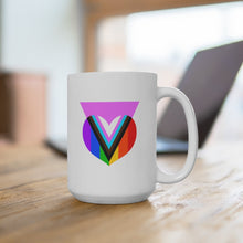 Load image into Gallery viewer, Pink Progress Pride Heart Ceramic Mug 15oz