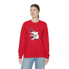 Load image into Gallery viewer, White Elephant Holiday Pride Flag Crewneck Sweatshirt