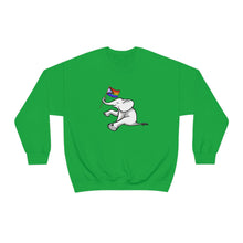 Load image into Gallery viewer, White Elephant Holiday Pride Flag Crewneck Sweatshirt