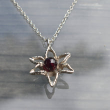 Load image into Gallery viewer, Garnet Flower Pendant