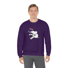 Load image into Gallery viewer, White Elephant Holiday Pride Flag Crewneck Sweatshirt