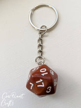 Load image into Gallery viewer, D20 Dice Key chain