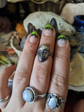 Load image into Gallery viewer, Sleeping Beauty Death Mask silver ring