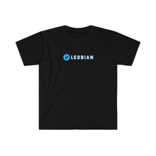 Load image into Gallery viewer, Verified Lesbian Tee | Blue Check Series