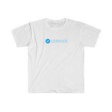 Load image into Gallery viewer, Verified Lesbian Tee | Blue Check Series