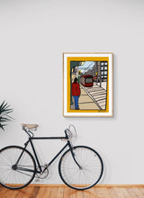 Load image into Gallery viewer, Toronto Streetcar Digital illustration Downtown Scene Toronto during the day Giclée