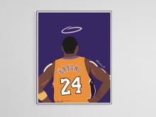 Load image into Gallery viewer, Kobe Bryant Art Print, Nba Poster, Kobe Bryant Poster, Kobe Bryant Tribute, Kobe Bryant Illustration, Black Mamba Art Print, Black Mamba