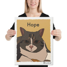 Load image into Gallery viewer, Cartoon Pet Portrait illustration (Cat, Dog, Puppy, Kitty) Anniversary Gift ( Digital Only, print or stretched Canvas)