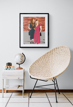 Load image into Gallery viewer, Custom Colour Cartoon Digital Couples Portrait ( with option of printing on paper or canvas)