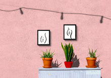 Load image into Gallery viewer, Body Positive Line Art, Set of Two Prints, Female Figure Art Print, Minimalist Wall Art, Boob Art Print, Curvy Art Poster, Line Drawing