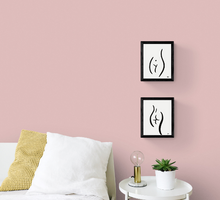 Load image into Gallery viewer, Body Positive Line Art, Set of Two Prints, Female Figure Art Print, Minimalist Wall Art, Boob Art Print, Curvy Art Poster, Line Drawing