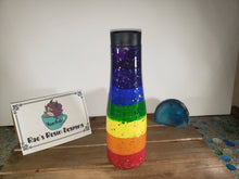 Load image into Gallery viewer, Hand Painted Rainbow Pride 25 oz pushtop stainless steel water bottle