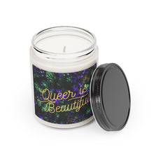 Load image into Gallery viewer, Queer is beautiful Scented Candle, 9oz (floral design)
