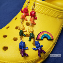 Load image into Gallery viewer, Pride Rainbow Flag Gayby Drop Earrings