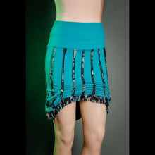 Load image into Gallery viewer, High Low Heaven Skirt Teal & Blue Floral