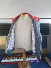 Load image into Gallery viewer, Flannel motorcycle style zip up vest