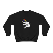 Load image into Gallery viewer, White Elephant Holiday Pride Flag Crewneck Sweatshirt