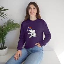 Load image into Gallery viewer, White Elephant Holiday Pride Flag Crewneck Sweatshirt