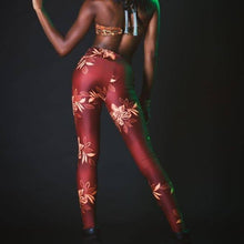 Load image into Gallery viewer, Flirt with Me Floral Leggings Brown Blend