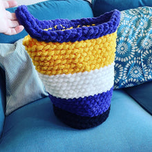 Load image into Gallery viewer, Knitted Non-Binary (Enby) Pride Bag