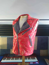 Load image into Gallery viewer, Flannel motorcycle style zip up vest