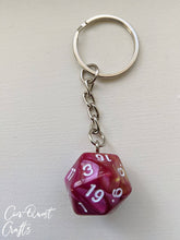 Load image into Gallery viewer, D20 Dice Key chain