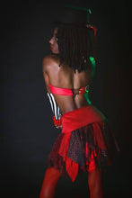 Load image into Gallery viewer, Perky Pixie Skirt in Red & Black