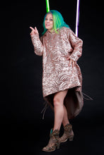 Load image into Gallery viewer, Cuddle Puddle Sweater Dress-Golden Glitter