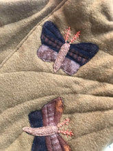 Load image into Gallery viewer, quilted wool pixie vest with moths, size 5