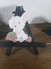 Load image into Gallery viewer, Pile of Strawberries Bunny Magnet