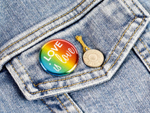 Load image into Gallery viewer, Straight but Not Narrow, LGBTQ Ally: Pinback Buttons or Ceramic Magnets