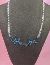 Load image into Gallery viewer, She/Her Talisman Necklace - Blue