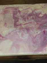 Load image into Gallery viewer, Acrylic Flow Purple and White Tile Coasters