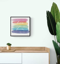 Load image into Gallery viewer, Love is Love Art Print, Pride Painting, LGBTQ, Pride, Gay Flag, Gay Pride, Gay, Queer, Gay Art, Rainbow, Queer art, gay gift, Christmas gift
