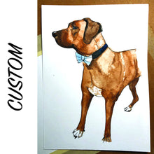 Load image into Gallery viewer, custom pet portrait - 8x10 watercolour painting