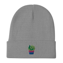 Load image into Gallery viewer, Bi Plant Embroidered Beanie