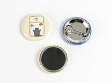 Load image into Gallery viewer, Cartoon Cats Pinback Buttons or Strong Ceramic Magnets