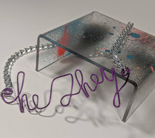 Load image into Gallery viewer, He/They Talisman Necklace - Purple